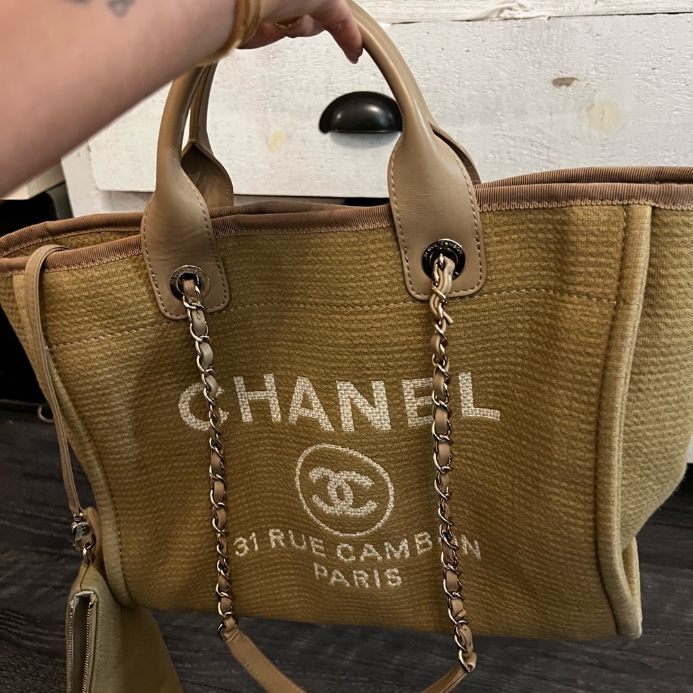 Authentic Medium Chanel Deauville tote!